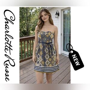 NWT Charlotte russe strapless dress sz  with buckled a belt size large